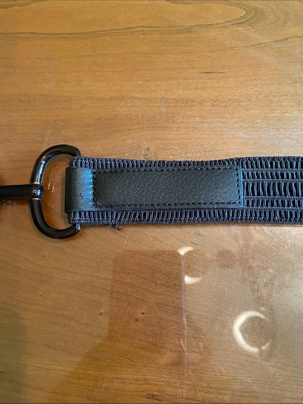Black Women’s Cinch Belt with Shiny Accents. S